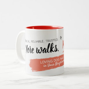 Dog Walking Pet Sitting Customer Gift Two-Tone Coffee Mug
