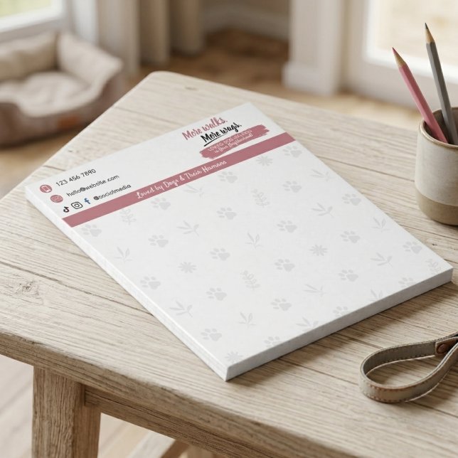 Dog Walking Pet Sitting Small Business Notepads (Dog Walking Small Business Notepads)