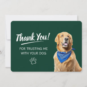 Dog Walking Pet Sitting Thank You Card