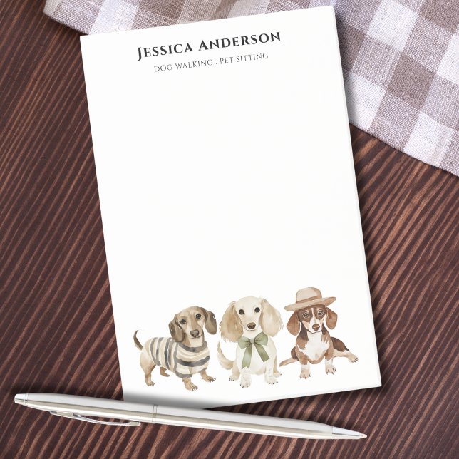 Dog Walking Pet Sitting Watercolor  Post-it Notes (Creator Uploaded)