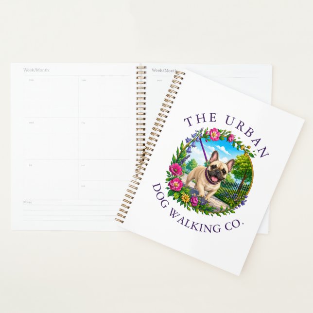 Dog Walking Planner with French Bulldog (Display)