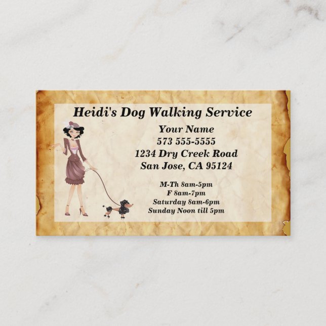 Dog Walking Service Business Card (Front)