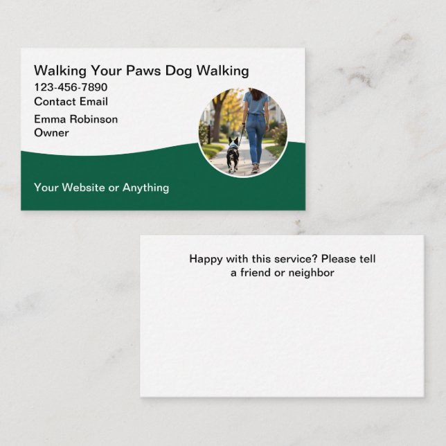 Dog Walking Sitting Business Cards (Front/Back)