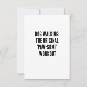 Dog walking: the original 'paw-some' workout thank you card