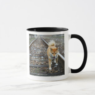 Dog walking track mug
