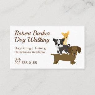 Dog Walking Training Groomer Business Card