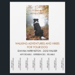 Dog Walking Walker Adventure Walks And Hikes Flyer<br><div class="desc">Dog walker adventures and hikes business flyer featuring a dog for your service. Simply personalise the text with your own service type. for dog walkers who specialise in walking and hiking adventures with dogs or a dog summer camp adventure. Lovely canine gazes across the wilderness landscape, ready to go on...</div>