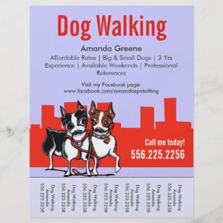 Dog Walking Flyers & Leaflets | Zazzle.co.uk