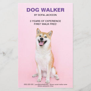 Dog Walking Walker Business services  Flyer