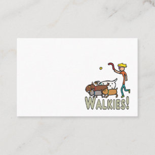 Dog Walking Walkies Business Card