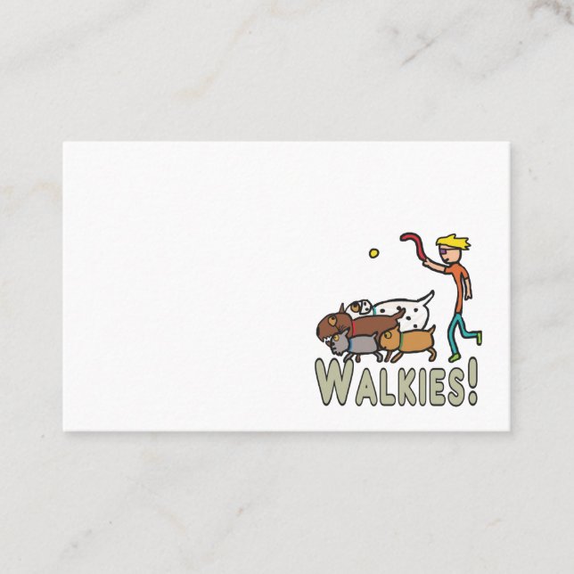 Dog Walking Walkies Business Card (Front)