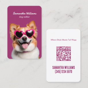 Dog Walking WhatsApp Click To Chat Business Card