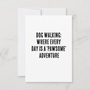 Dog walking: where every day is a 'pawsome' advent thank you card