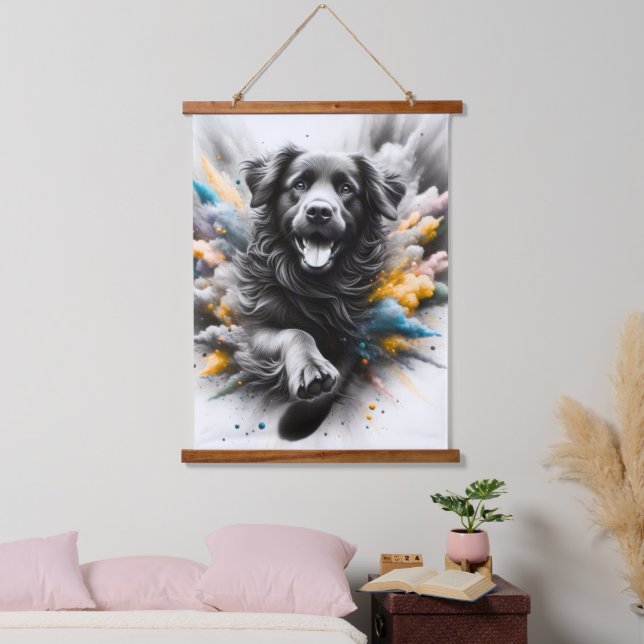 dog wall hangging tapestry art pet lover (Bedroom)