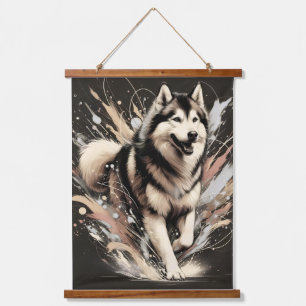 dog wall hangging Tapestry quote minimalist