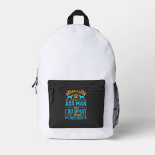 Dog Wants Funny Grown Man Printed Backpack