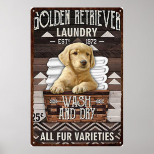 Dog Wash and Dry Vintage Poster