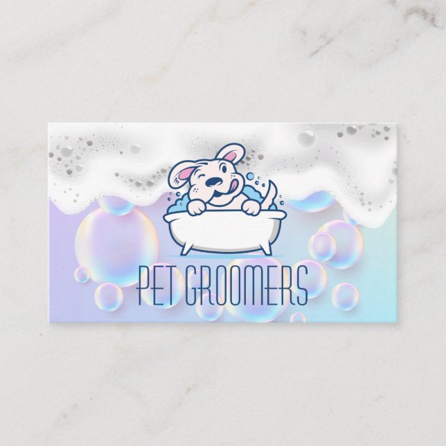 Dog Wash  | Animal Services | Soap Suds Business Card (Front)