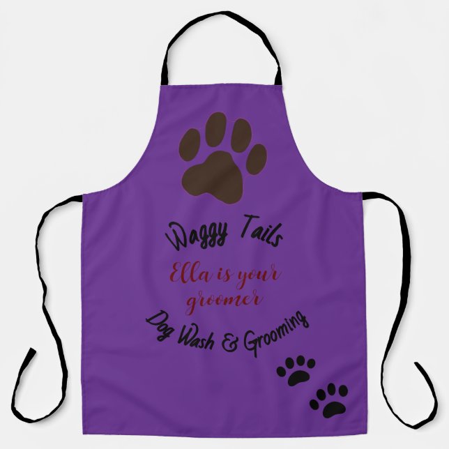 Dog Wash & Groomer Customised Apron (Front)