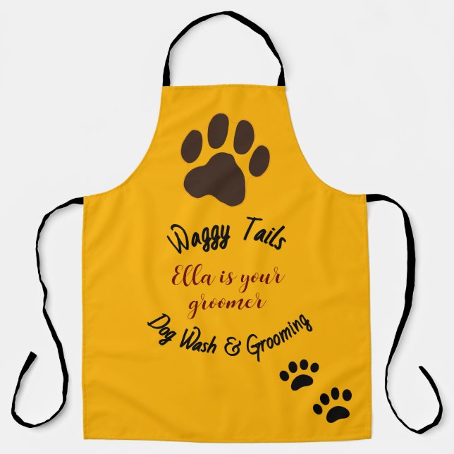 Dog Wash & Groomer Customised Apron (Front)