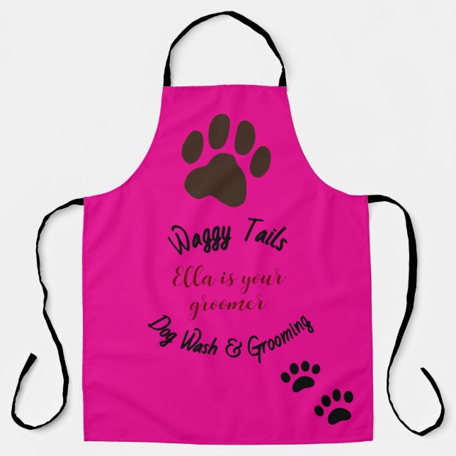 Dog Wash & Groomer Customised Apron (Front)
