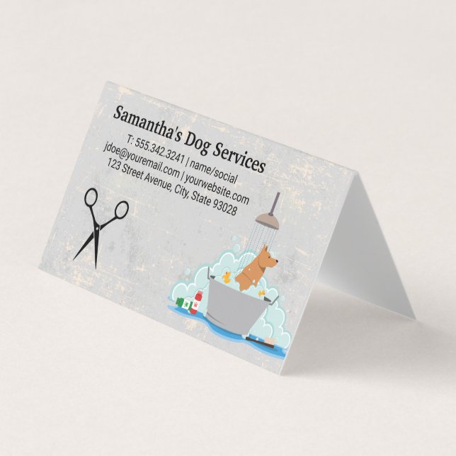 Dog Wash | Shears Business Card (Front)