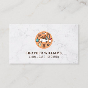 Dog Wash Shower Icon Business Card