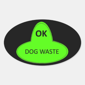 Dog Waste - OK Oval Sticker