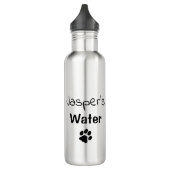 Dog Water Bottle - Custom Personalised Dog Photo (Left)