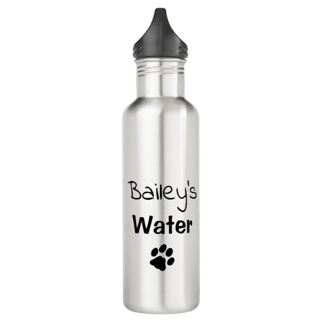 Dog Water Bottle - Custom Personalised Dog Photo (Left)