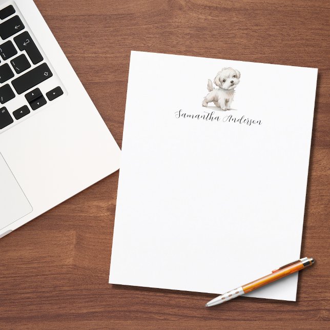 Dog Watercolor Letterhead (Creator Uploaded)