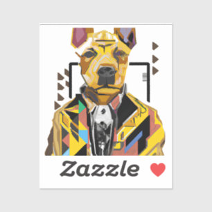 Dog Wearing a Suit: Digital Art