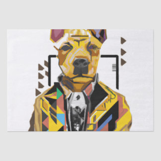 Dog Wearing a Suit: Digital Art Tissue Paper