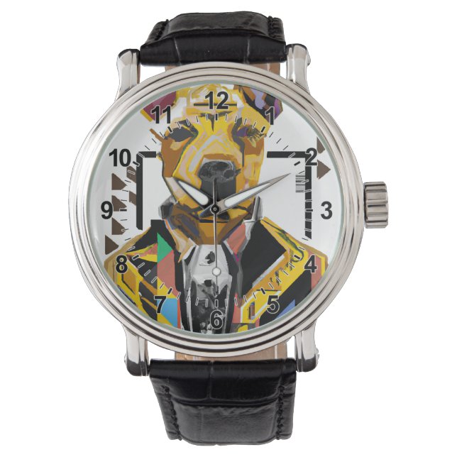 Dog Wearing a Suit: Digital Art Watch (Front)