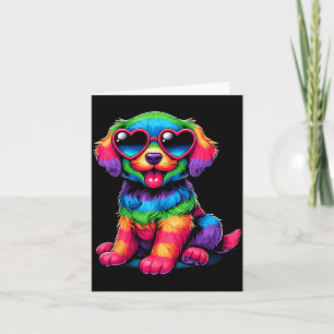 Dog Wearing Gles Heart Puppy Love Dog Card