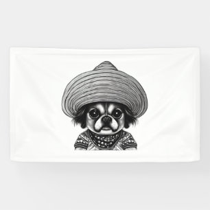 dog wearing hat original colour banner