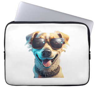 dog wearing sunglasses Active Laptop Sleeve