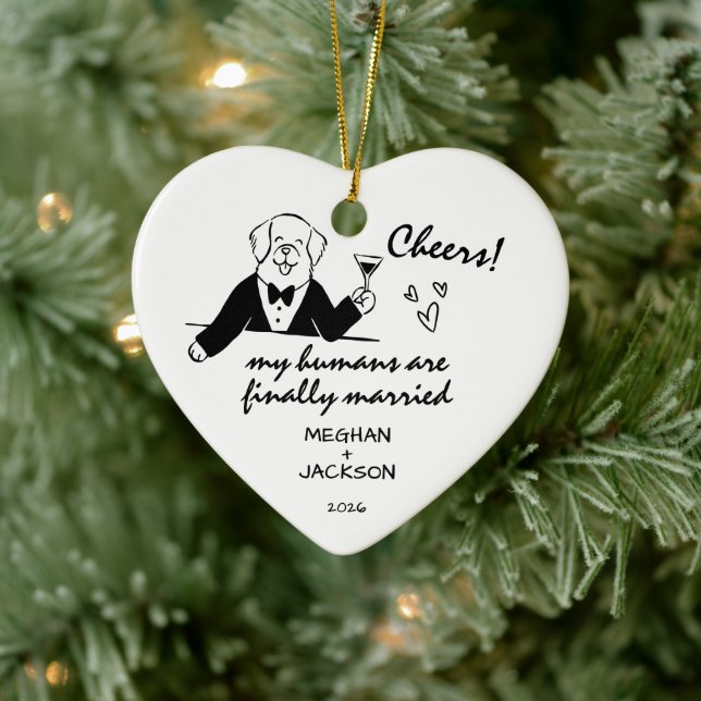 Dog Wedding Celebration Ornament (Tree)