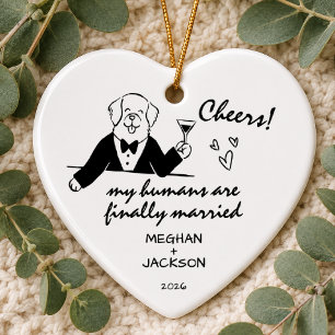 Dog Wedding Celebration Ornament