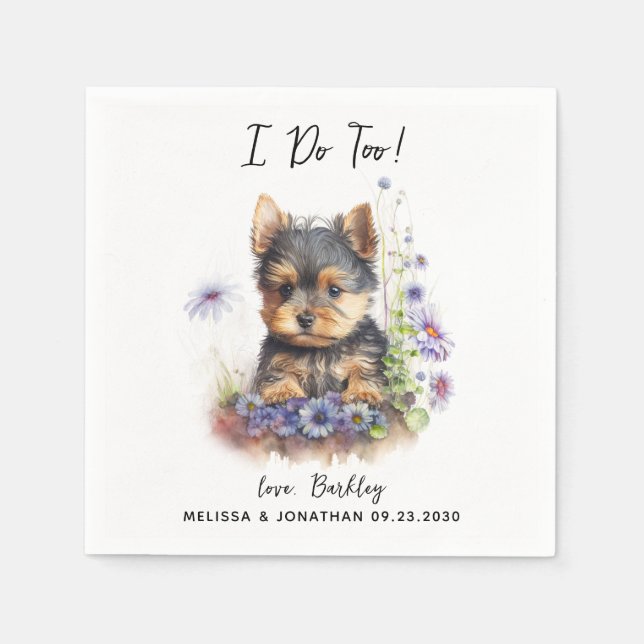 Dog Wedding Cocktail Napkin (Front)