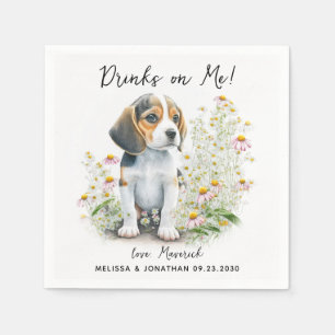 Dog Wedding Cocktail Napkin