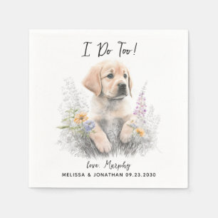 Dog Wedding Cocktail Napkin