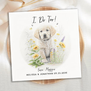 Dog Wedding Cocktail Napkin