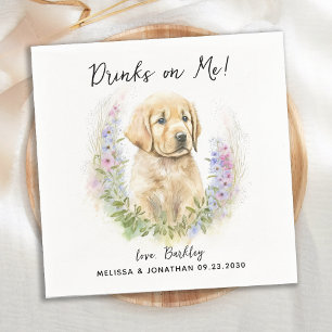 Dog Wedding Cocktail Napkin