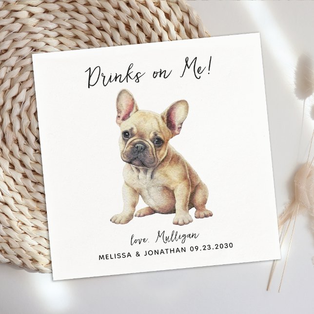 Dog Wedding Cocktail Napkin (Creator Uploaded)
