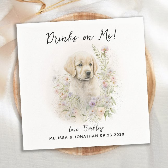 Dog Wedding Cocktail Napkin (Creator Uploaded)
