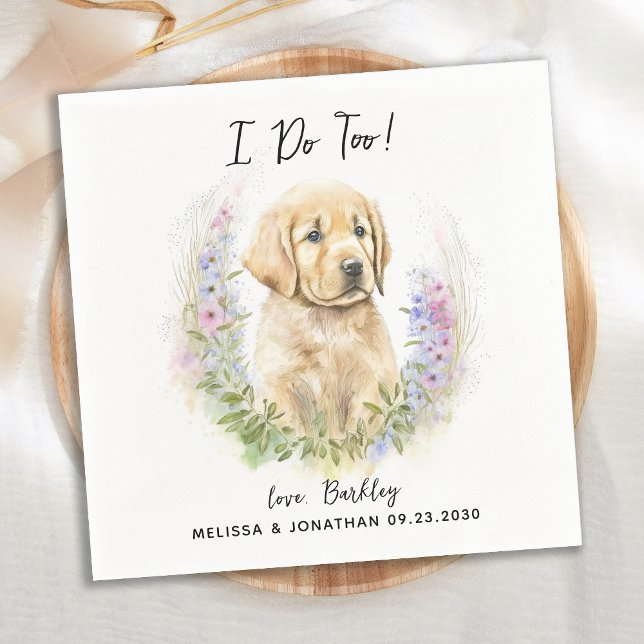 Dog Wedding Cocktail Napkin (Creator Uploaded)
