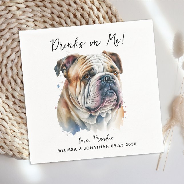 Dog Wedding Cocktail Napkin (Creator Uploaded)