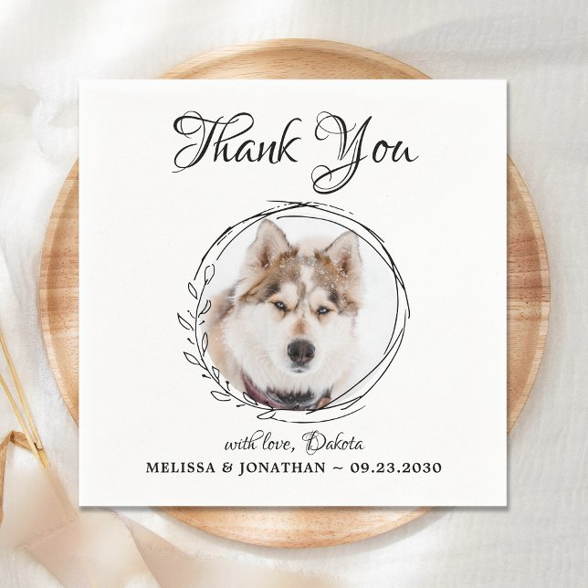 Dog Wedding Cocktail Napkin (Creator Uploaded)
