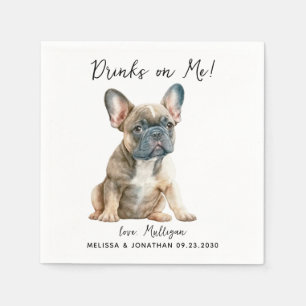 Dog Wedding Cocktail Napkin